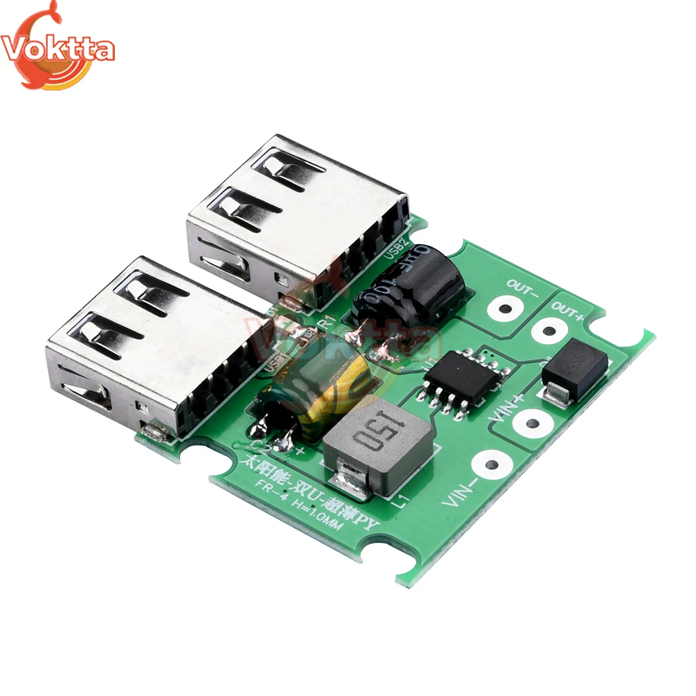 5V 3A Dual USB Voltage Regulator Intelligent Voltage Stabilizer Solar Panel Mobile Power Supply Charge Voltage Controller Module