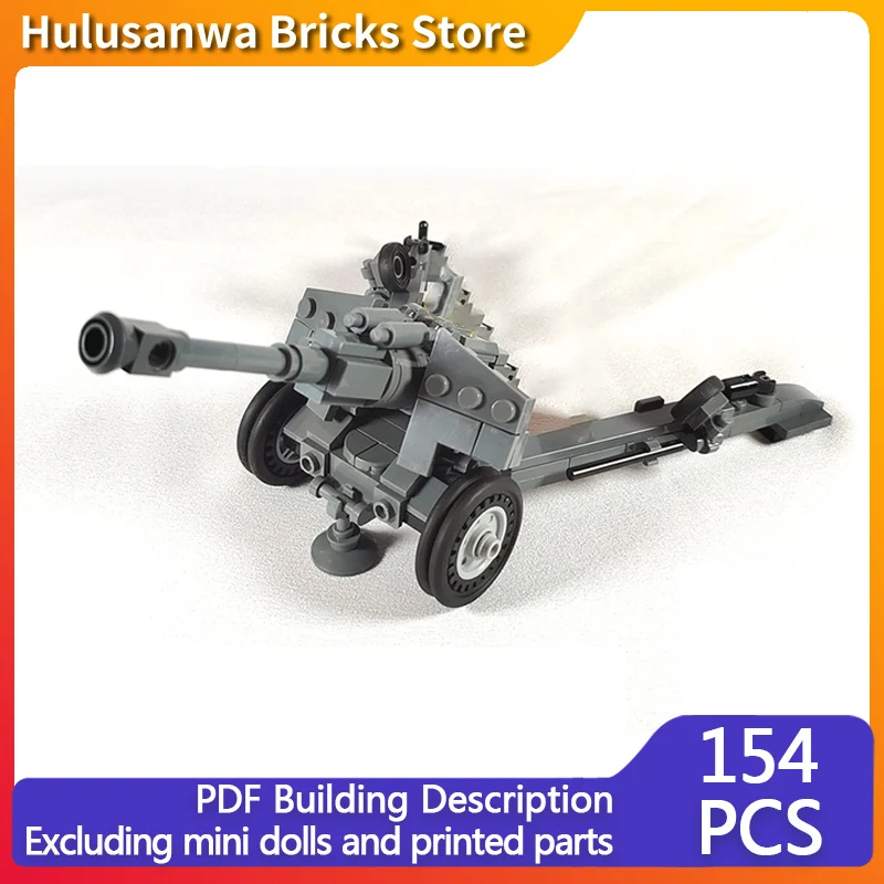 D-20 152mm Cannon Gun Model MOC Building Bricks War Equipment Modular Technology Gifts Holiday Assemble Children Toys Suit