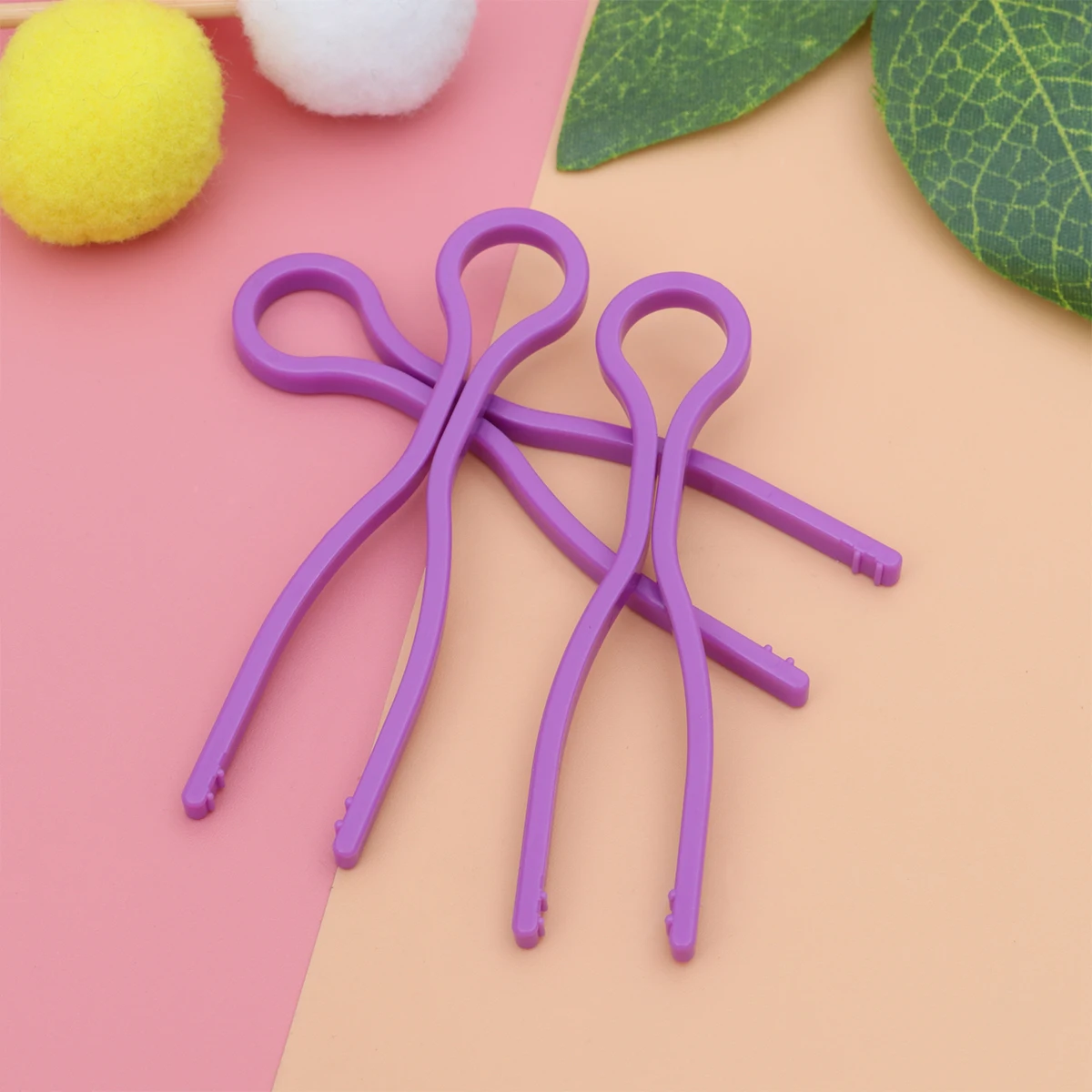 30 قطعة من مشابك بكرة بلاستيكية أرجوانية، مشبك ملفوف ثابت لملحقات ماكينة الخياطة، يمنع الكسر #4