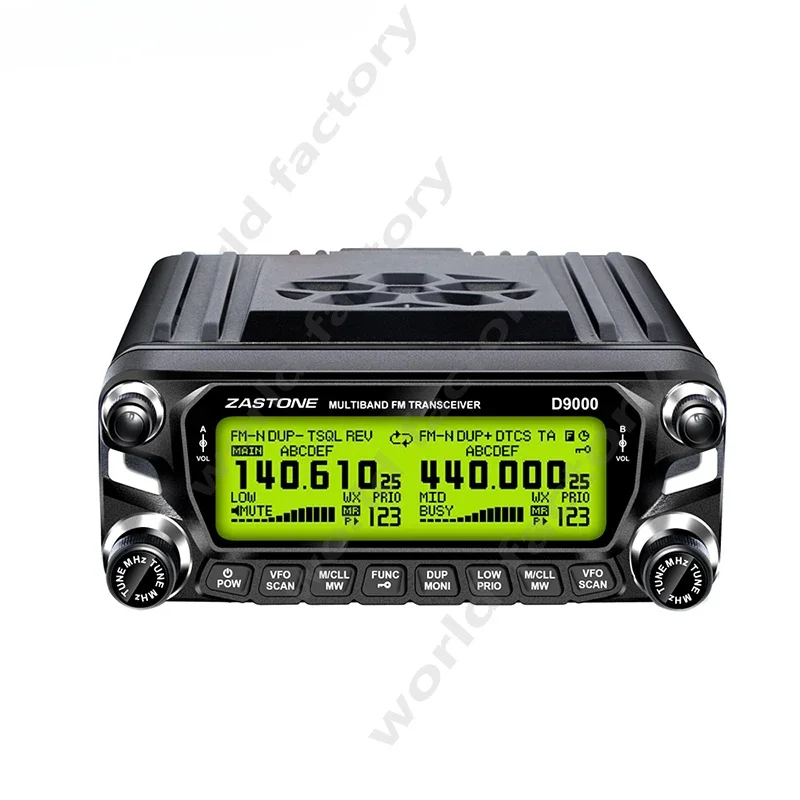 HF Ham Two Way Transceiver, D9000, 50W, UHF, VHF, 136-174,400-520MHz Zastone-Car Radio Station Walkie Talkie