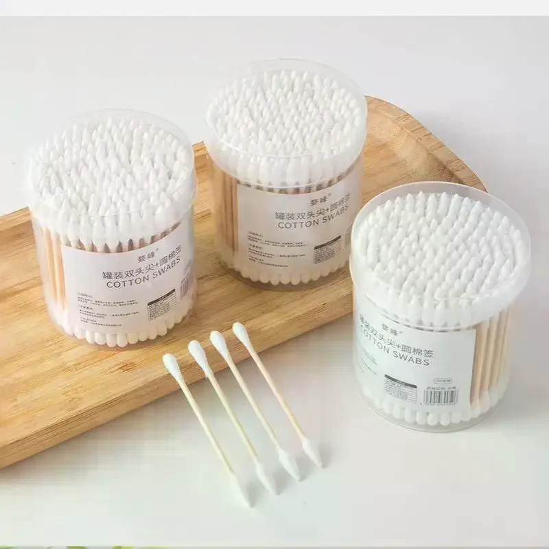200Pcs Disposable Double Headed Cotton Swabs With Storage Box For Makeup Cleaning Ear Travel Use