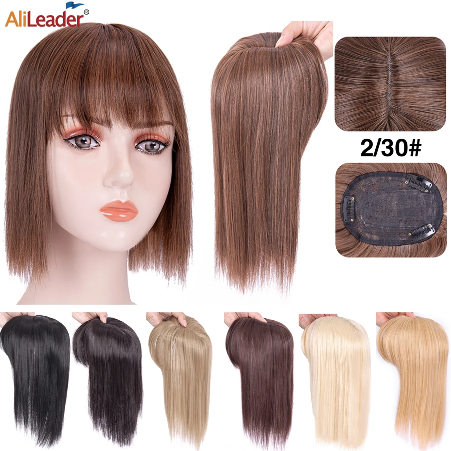 Synthetic 10\'\' Mini Wig Invisible Seamless False Bangs Hairpieces Natural Hair Bangs Overhead Clip In Wiglets Cover Gray Hair