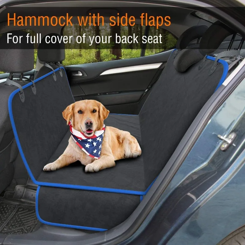 

Waterproof Dog Car Seat Cover Hammock, Pet Back Seat Protector Mat for Cars SUVs, Non-Slip Heavy Duty Rear Seat Blanket