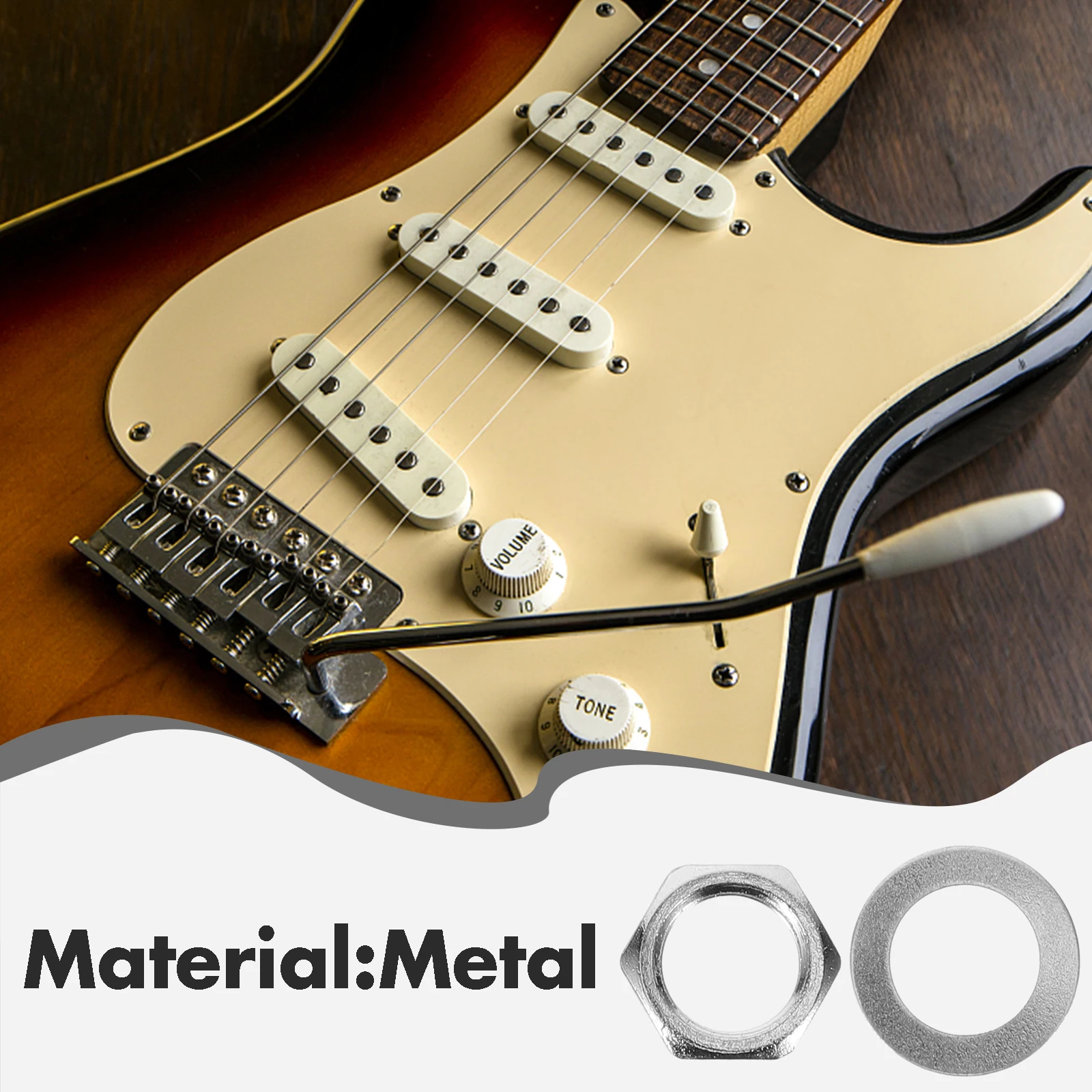 

Guitar Accessory Set Potentiometer Nuts Metal Washer Stainless Steel Washers Kit