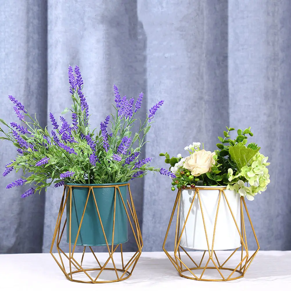1Pcs Nordic Style Flowerpot Creative Geometric Flower Pot Decorative Plant Container Succulent Pot Desk Decor Flowerpot
