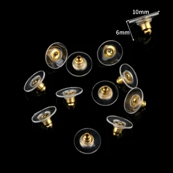 100Pcs Soft Silicone Rubber Earring Back Stopper Bullet Tube Ear Plug For DIY Jewelry Making Stud Earrings Findings Accessories