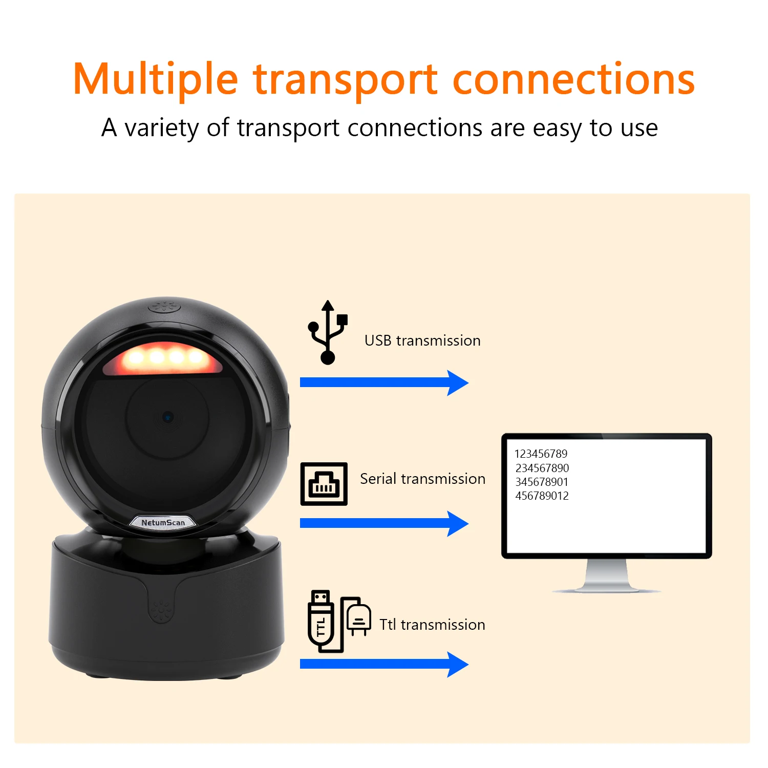 Imagem -06 - Netum-automatic Omnidirectional Desktop Barcode Scanner Mãos-livres Usb Leitor qr sem Fio 1d 2d Image Sensing