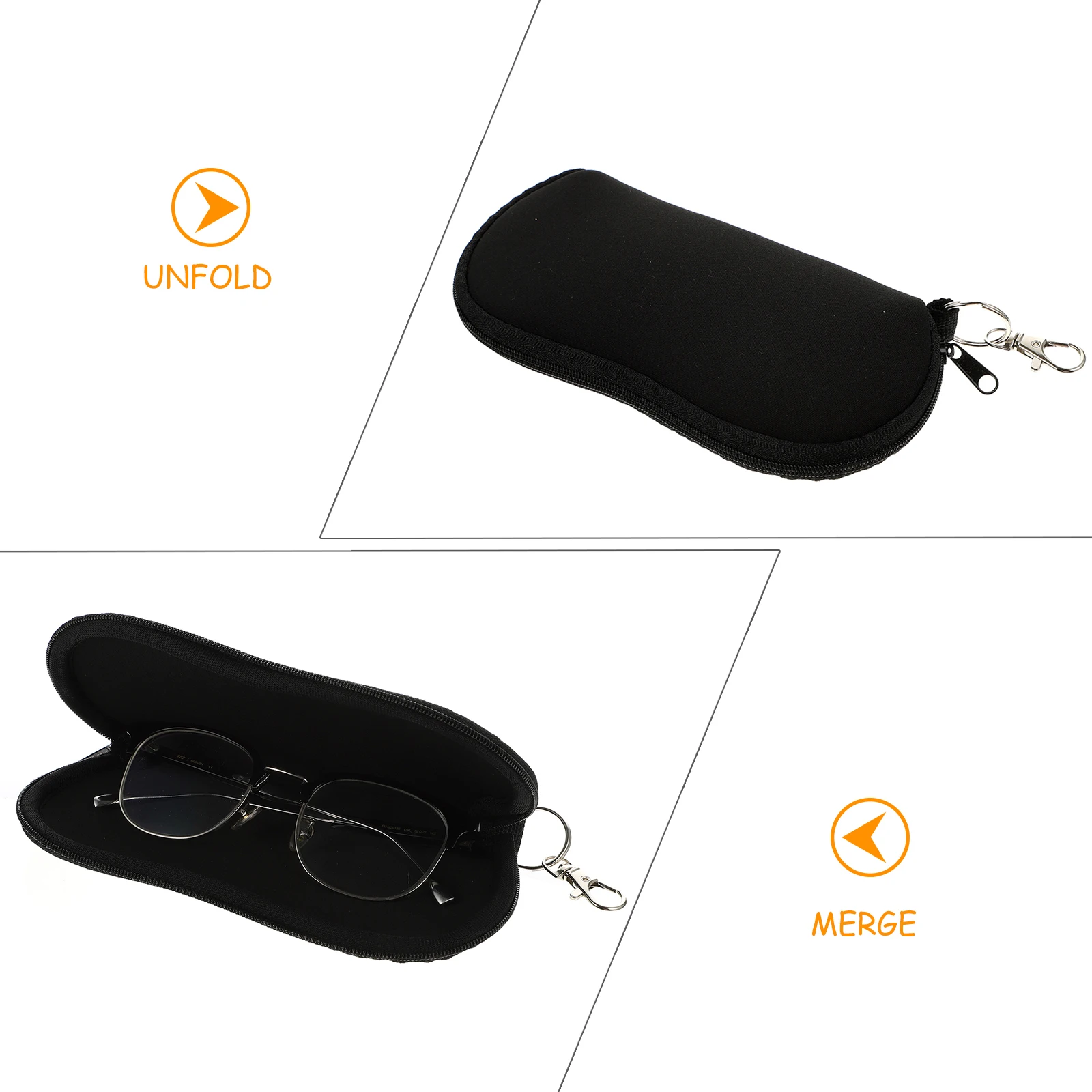 

Glasses Case Sunglasses Holder Eyeglass Bag Pouch Travel Storage Durable Quality Protective Scratch Resistant Lens Frame Stylish