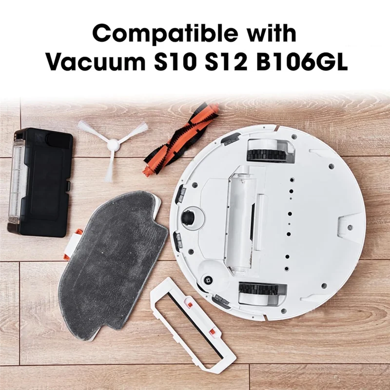 KEOL-para Xiaomi S10 S12 B106GL piezas de repuesto de Robot aspirador-cepillo lateral principal, paño de mopa, juego de accesorios de filtro Hepa