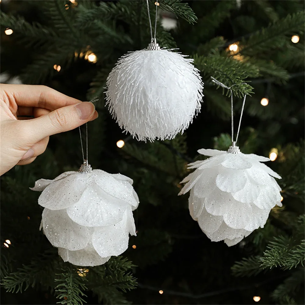 Christmas Celebration 8CM/7.2CM Foam Christmas Ball Elegant Xmas Tree Decor Foam Decorations Holiday Decorations