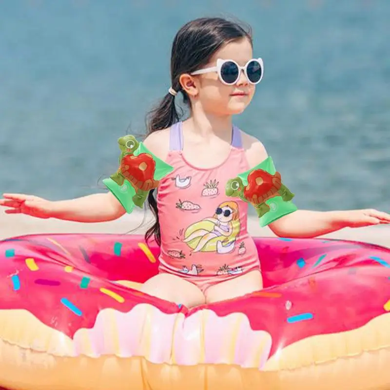 

Toddler Arm Floaties 2pcs Inflatable Arm Bands Ring For Kids Portable Pool Arm Bands Float Swimming Ring Swimming Arm Floats