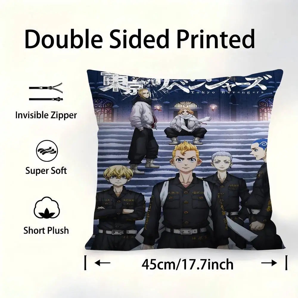 

Tokyo Manga Avengers Anime Pillowcases Home Bedding Decorative Pillow Cover Wedding Super Soft Pillow Case