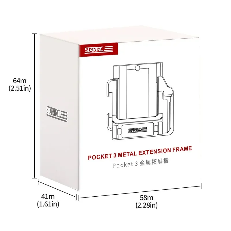 Untuk DJI Osmo Pocket 3 Aksesori Bingkai ekstensi logam multifungsi braket kandang dudukan cepat basis adaptor dengan tali