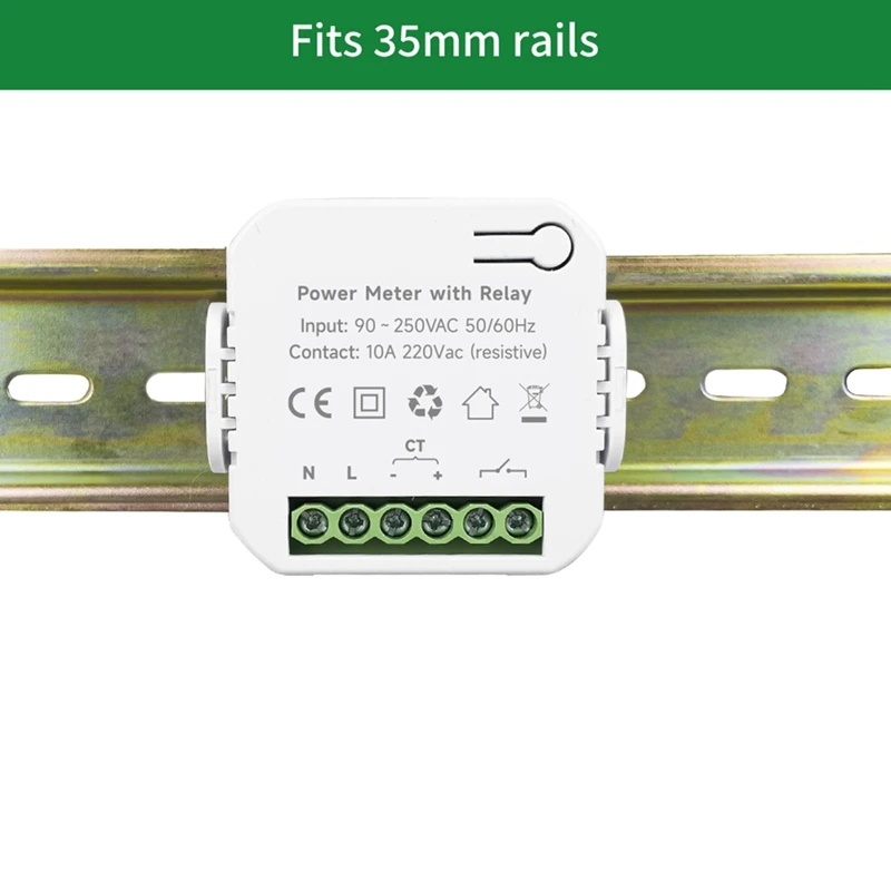 TUYA Smart Life Wifi Energy Meter 120A With On/Off 1 Transformer PV Solar Bi-Directional Multifunction Energy Meter Easy Install