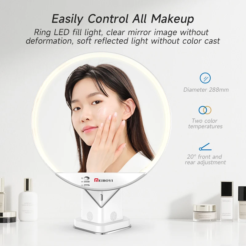 Meiboyi 2025 Analizzatore integrato del cuoio capelluto con schermo a specchio AI di alta qualità può reportare la macchina per l'analisi dei follicoli piliferi portatile HD