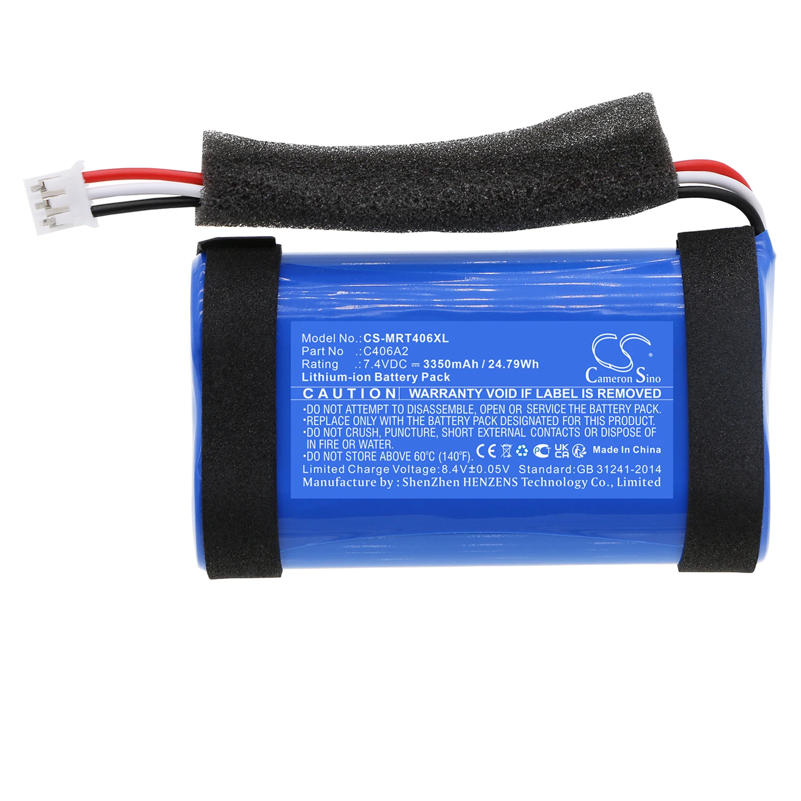 Battery for Marshall Emberton,1001908,1005696,Emberton II,Emberton 2,Emberton BT PN:C406A2,C406A2-2 (2600mAh / 3350mAh) 7.4V