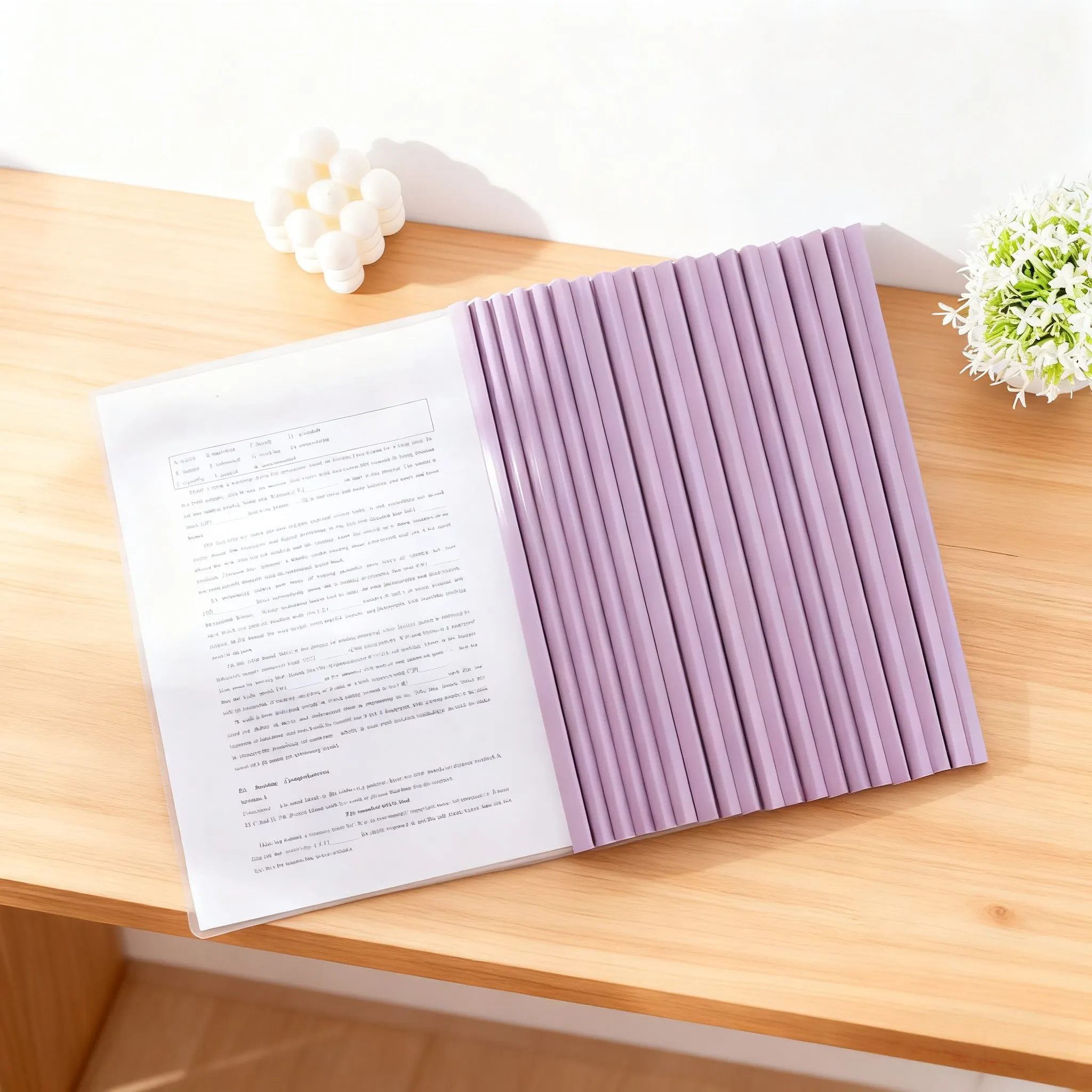 Pull Rod Folder, Lever Folder, Morandi Colorful Loose-Leaf Transparent Report Folder, Office Document Storage Folder