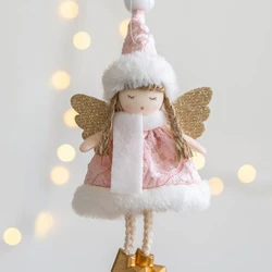 Cute Pink Angel Doll with Wings Girl Christmas Tree Hanging Ornament Home/Party/Wedding Valentines‘ Day Decoration Holiday Gifts