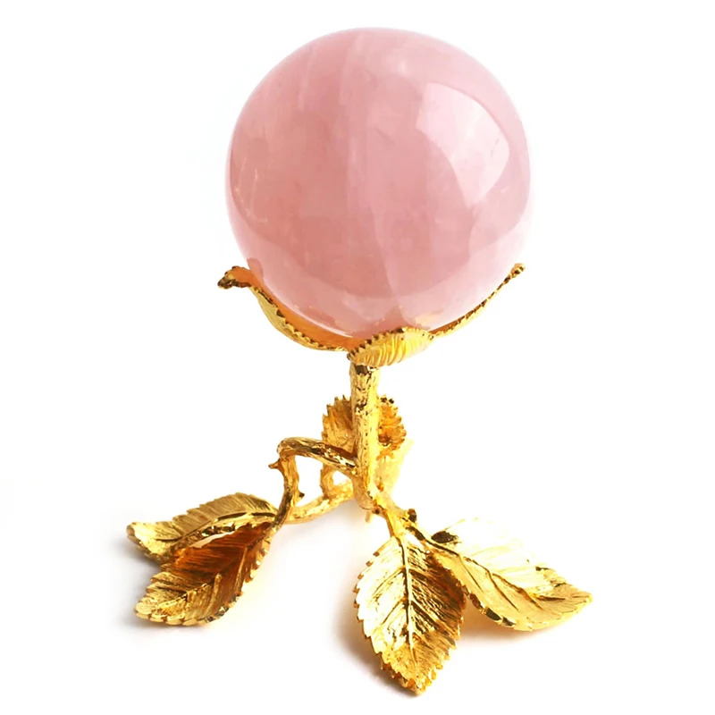 Crystal Ball Base Gold Sliver Tree Leaf Shape Metal Holder Sphere Stone Support Display Stand Photography Props Handicraft Decor