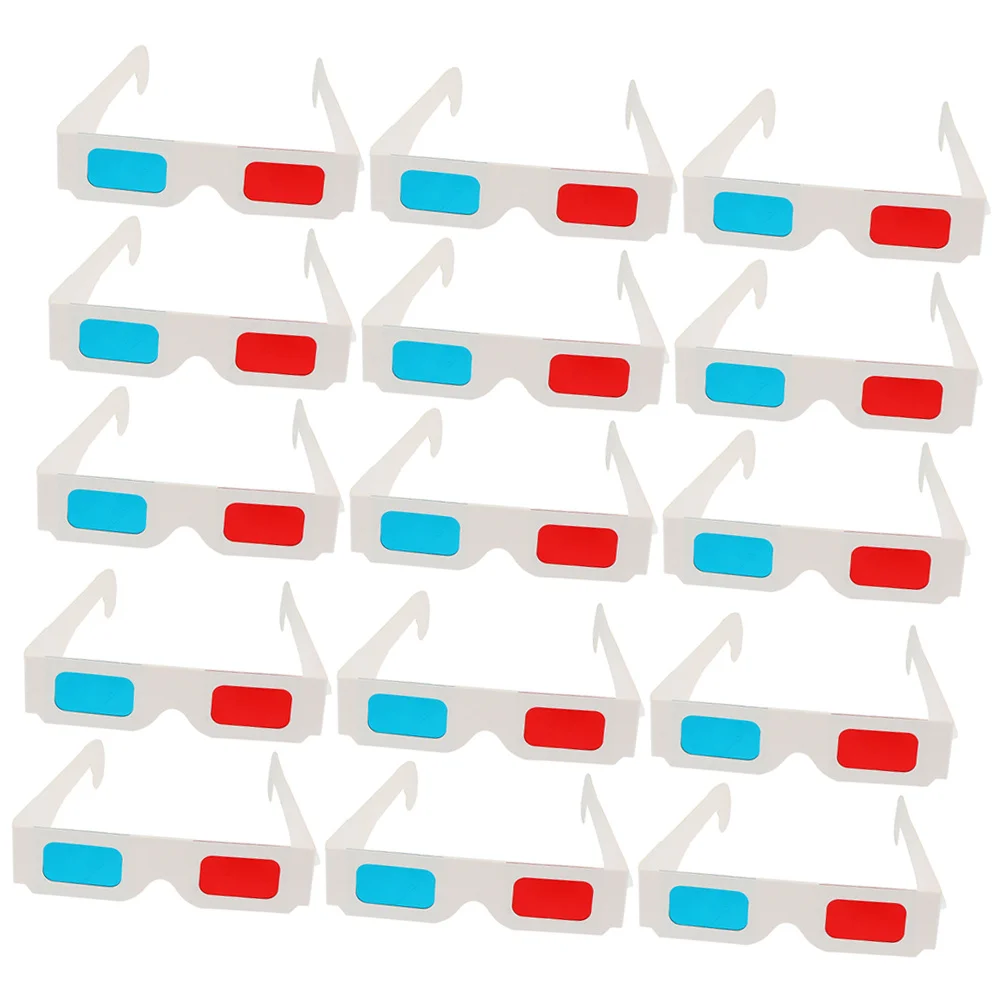 60 stuks rood blauw karton lichtgewicht compacte thuisbioscoop bekijken accessoires voor alle leeftijden 3D-films bril voor films