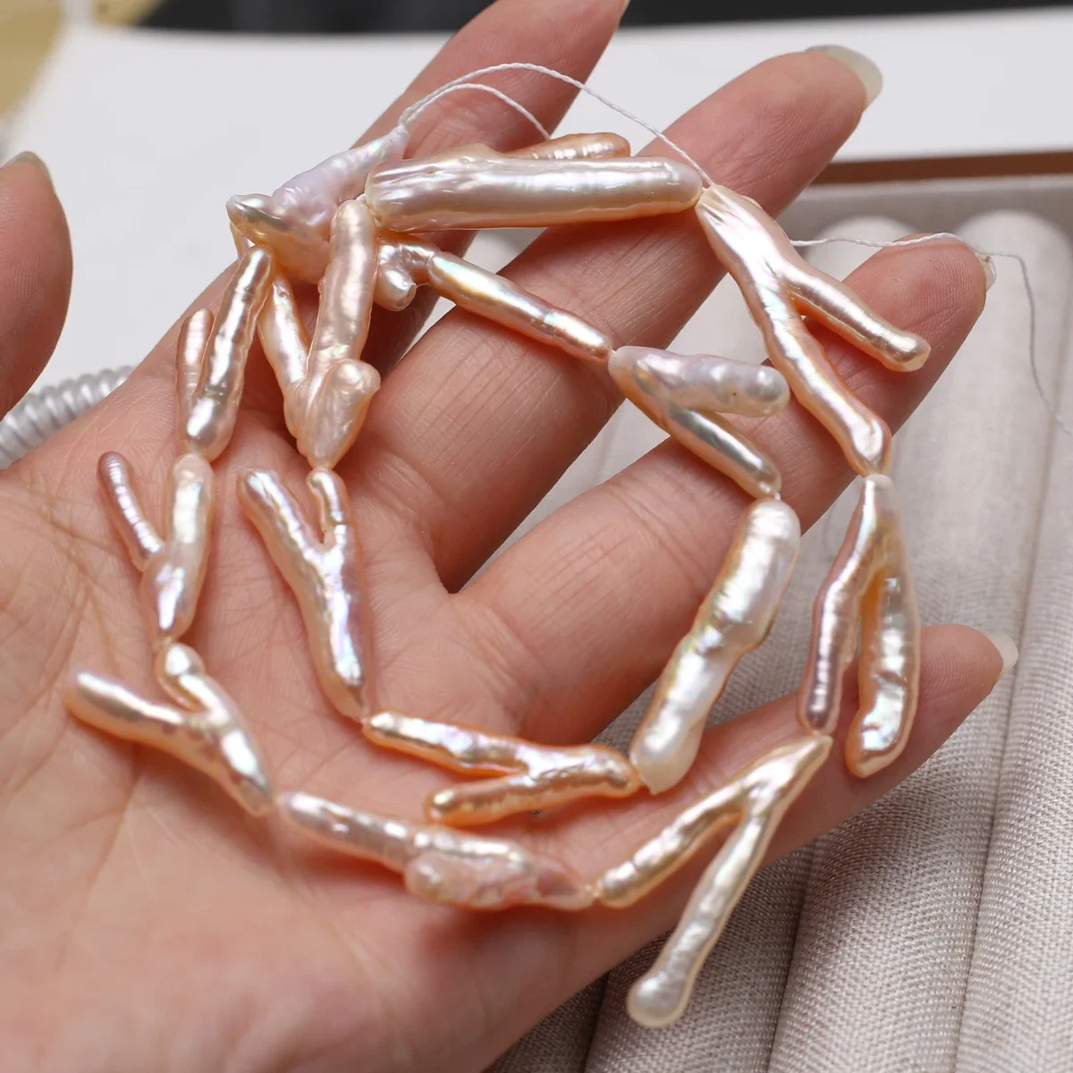 5A Natural Freshwater Pink Chicken Claw Pearl Beads 3x35-15x38mm Irregular Shape for DIY Jewelry Making - Necklace Bracelet