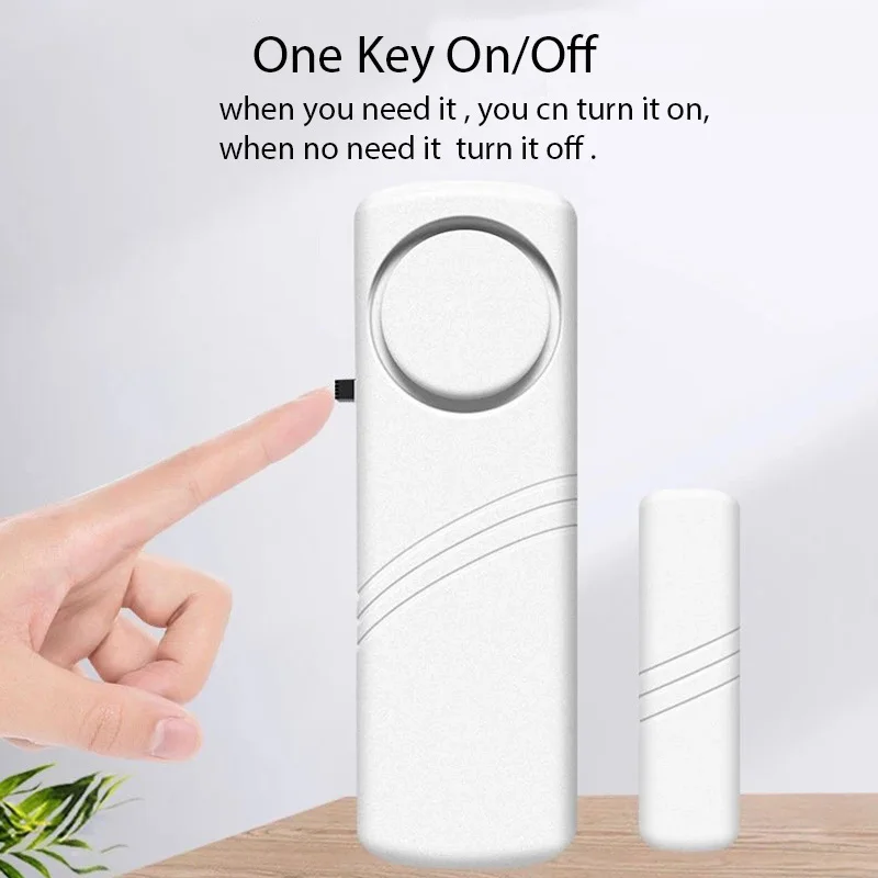 Independent Door Open Close Detector Window locker Open Sensor White Home Security Anti Theft System Sound Alarm One Key Switch