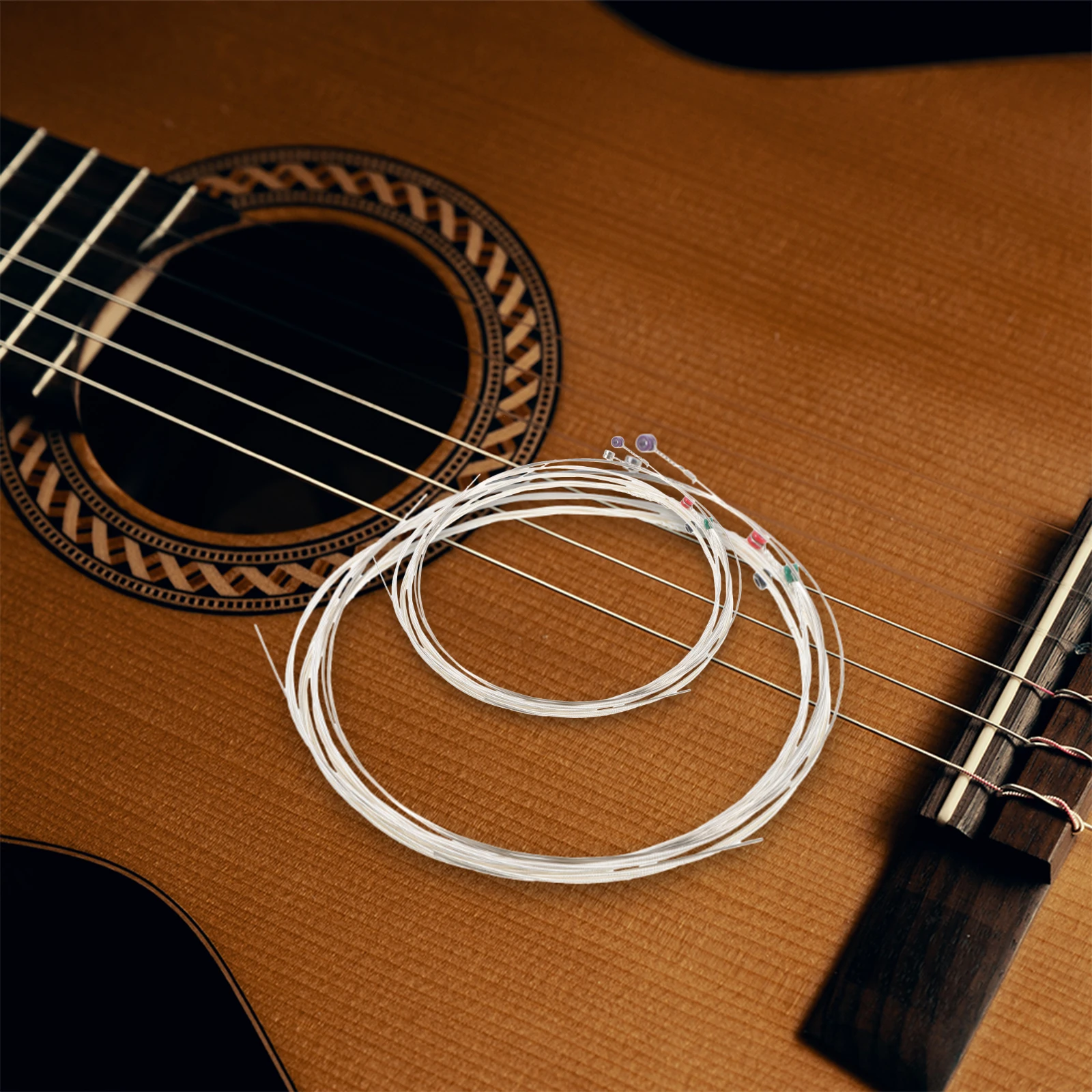 

6 Pcs Strings Guitar Durability Accessories Bundle Acoustic Silver Plated Copper Replacement Parts