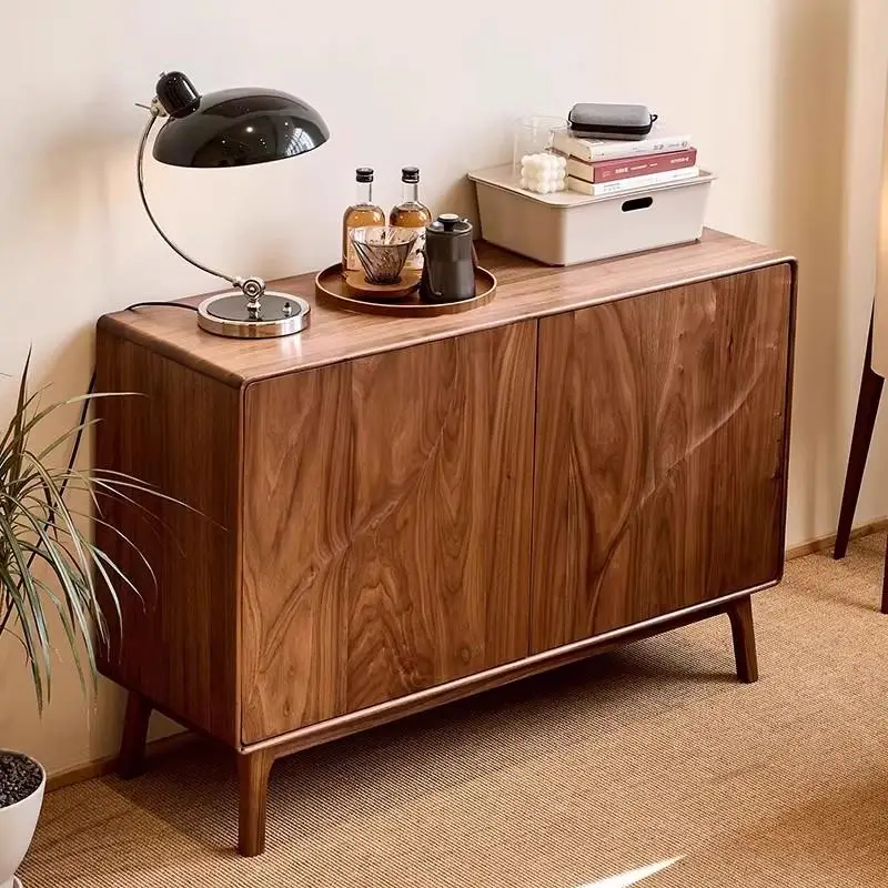 Modern simple solid wood entrance hall entryway cabinet storage cabinet