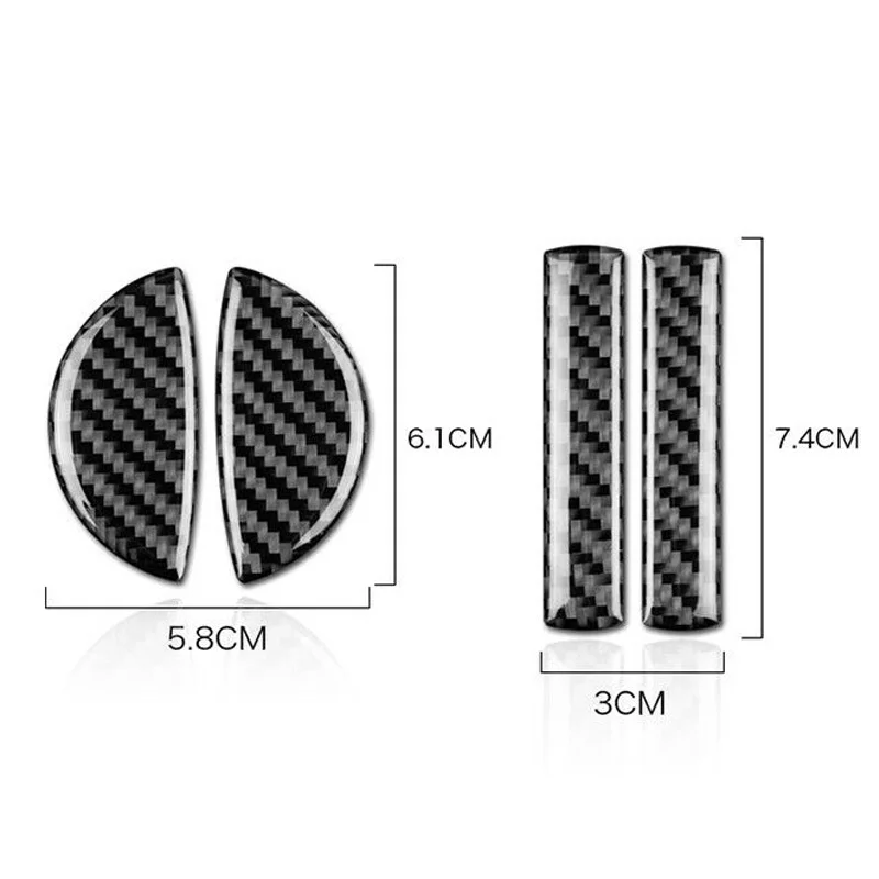 4PCS For Mini Cooper F55 F54 F60 Car Interior Carbon Fiber Door Handle Cover Trim