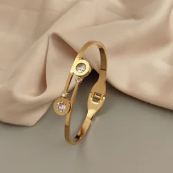 Original design stainless steel gold plated bracelet water brick Roman numeral bracelet ladies gift hot sale