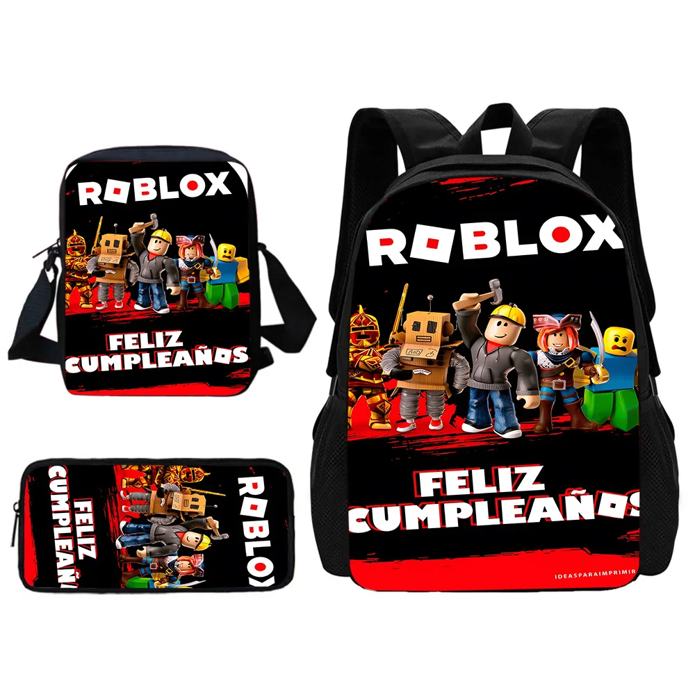 3 stücke Set virtuelle Welt Kind Schul rucksack mit Umhängetasche Bleistift Taschen Schult aschen für Jungen Mädchen beste Geschenk