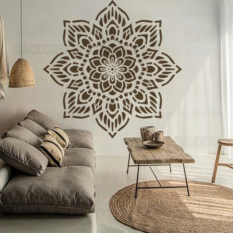 110cm - 150cm Stencil For Painting Decor Wall Decorative Template Plaster To Paint Furniture Huge Giant Mandala Round S237