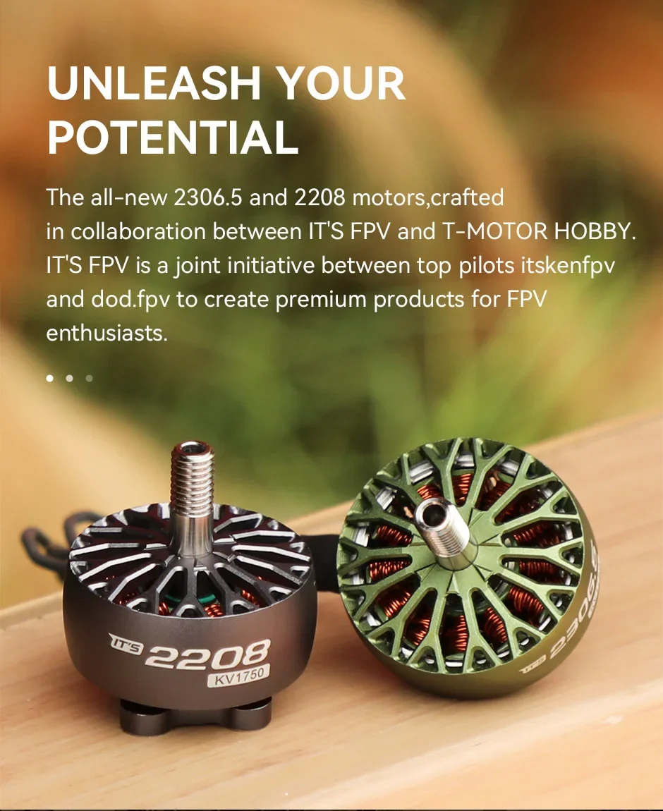 T-MOTOR ITS 2306.5 Brushless Motor KV1750 6S Freestyle FPV Motor