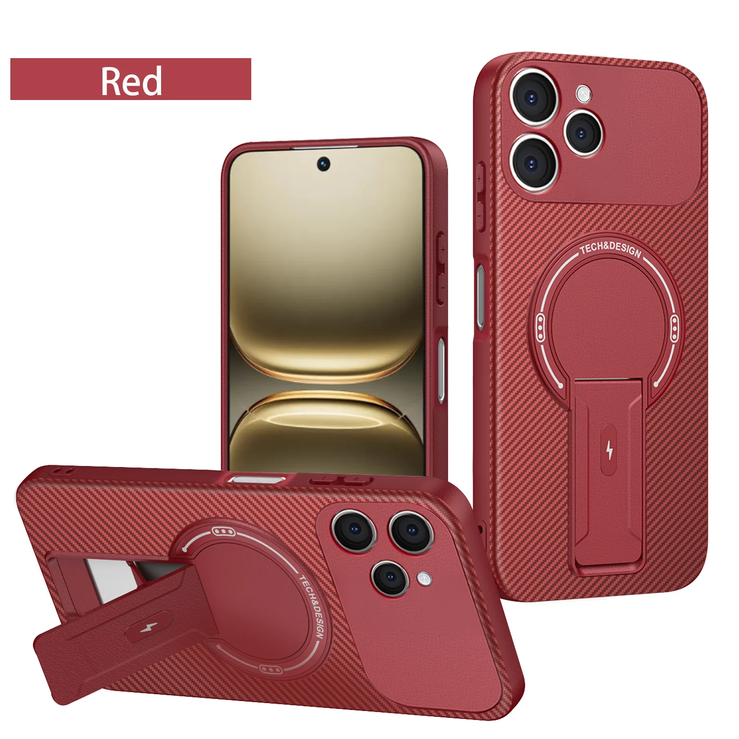 For Tecno Spark 40 Case Tecno Spark 40 Phone Case Tecno Spark 40 Cover KM5 Magnetic Mounting Bracket Protect Back Cover
