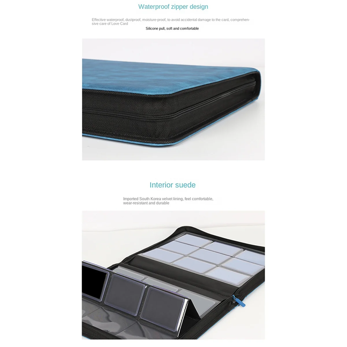 

216 Card Slots Large Capacity Hard Card Holder Card Collection Card Book Waterproof & Dustproof Pink