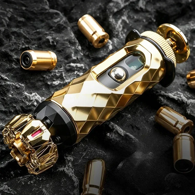 Roller Rotating Rotor Mechanical Slider Paragraph Ring Shoot Pistol Guns Eject Mens Metal EDC Fidget Spinner Toys Stress Relief