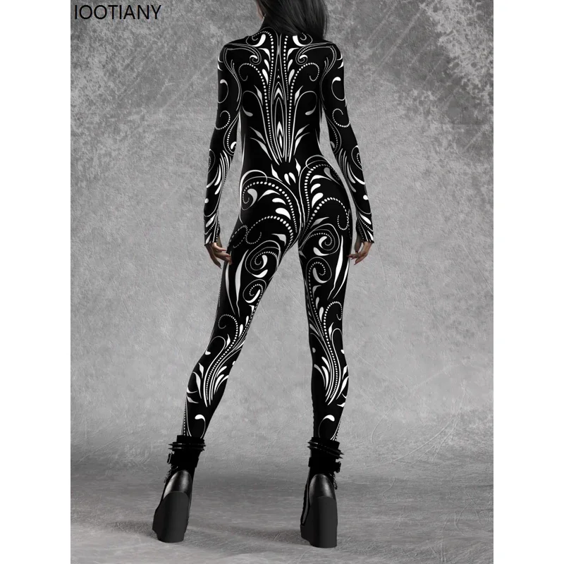 

25COSХэллоуин женский механический боди косплей киберпанк стиль готический боди технологии будущего электронный крутой Rave Party Se