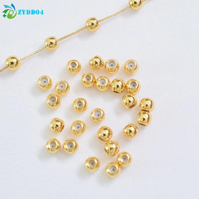 ●100Pcs/pack Gold Plated Ball Crimp End Beads,Crimps Beads,2mm 2.5mm 3mm Stopper Spacer Beads For DIY Jewelry Making Supplies