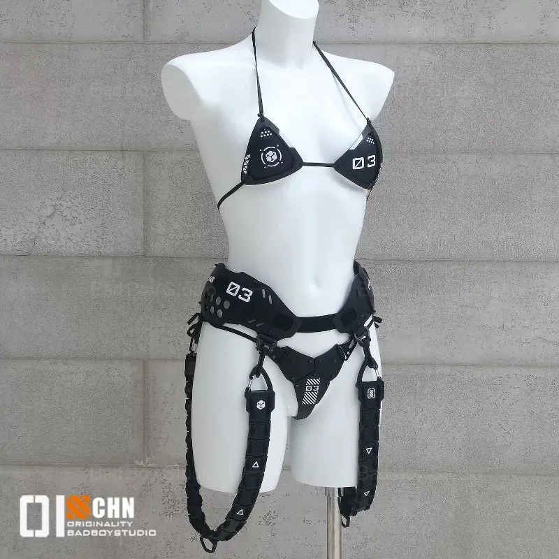 Everbright Store Cosplay Function Wind Bikini Underwear Waist Sealing Machine Breastplate Mechi Chuo-cho Craft Props