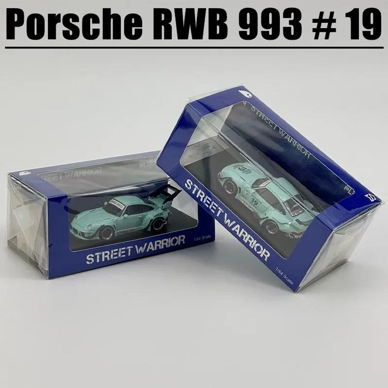 SW 1/64 Porsche RWB 993 # 19 Alloy Toy Motor Vehicle Diecast Metal Model Gifts