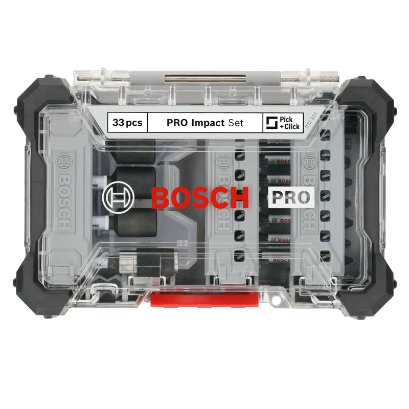 BOSCH 2608521U76 PRO Impact Screwdrivers Bit Nutsetter Bit Holder Storage Box Set 33-Piece Multifunctional Tool Accessories