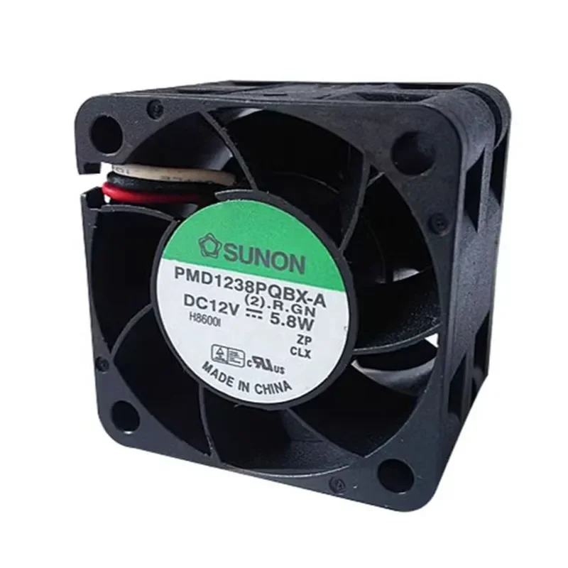 for SUNON 3828 PMD1238PQBX-A DC12V 5.8W Three Wire Double Ball Bearing Cooling Fan Original Built-in