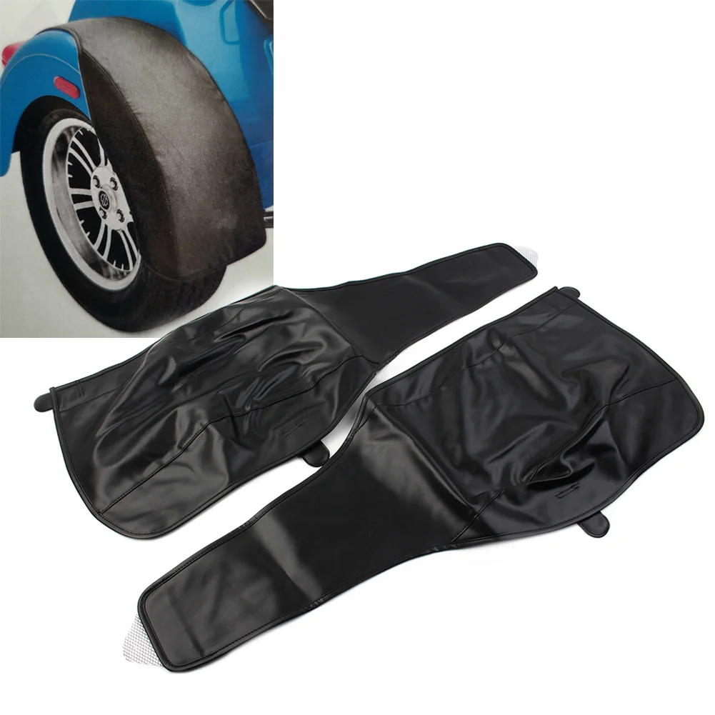 

2x PU Motorcycle For Harley Tri Glide Ultra Classic Leather Rear Trike Fender Bra Accessories