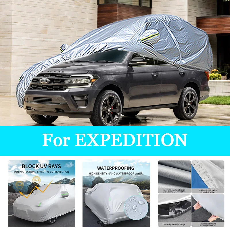 

Автомобильный чехол, уличный, полностью внешний, снежный чехол, солнцезащитный козырек, водонепроницаемая, пылезащитная защита со светоотражающими полосками для EXPEDITION