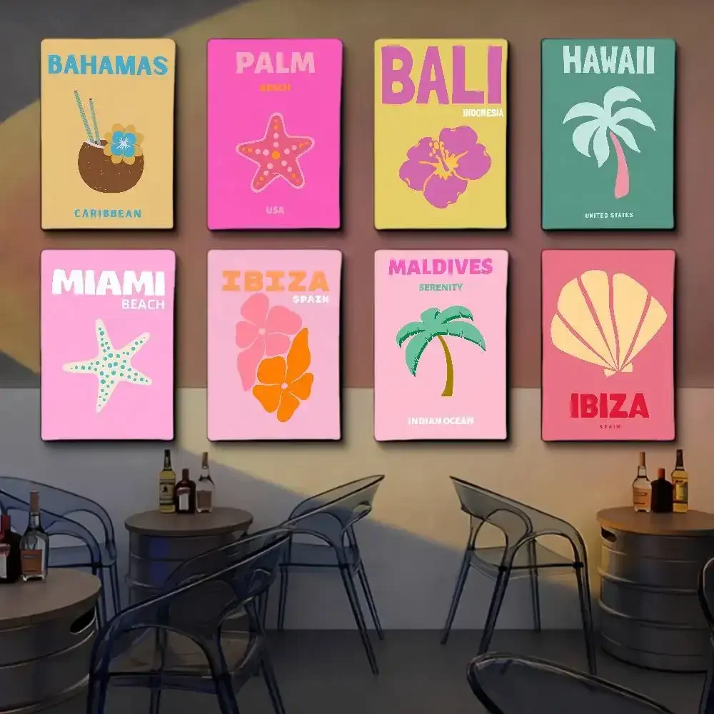 Island Travel Aesthetic Good Quality Prints And Posters Vintage Room Bar Cafe Decor Home Decor
