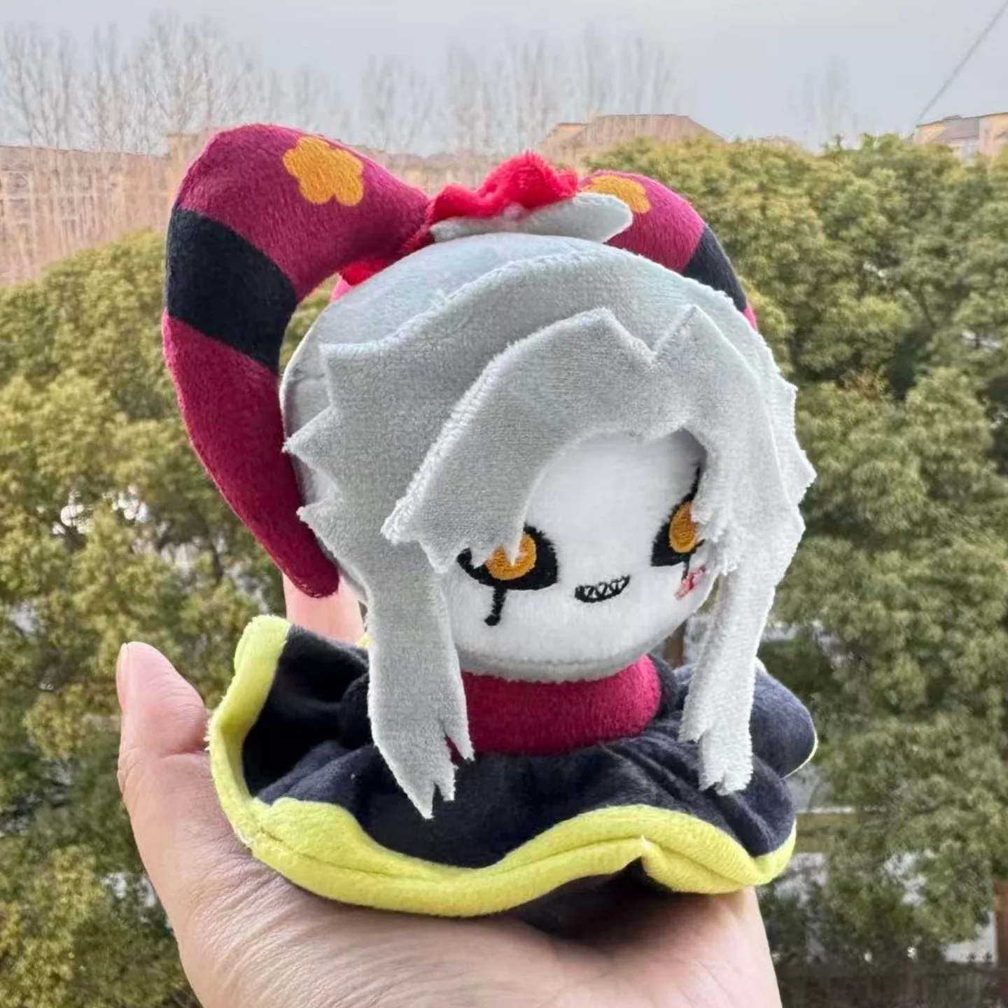 

The Freak Circus Plush Pierrot Doll Pendant Keychain Cute Anime Bag Charm For Backpack Decor Collectible Gift For Anime Fans