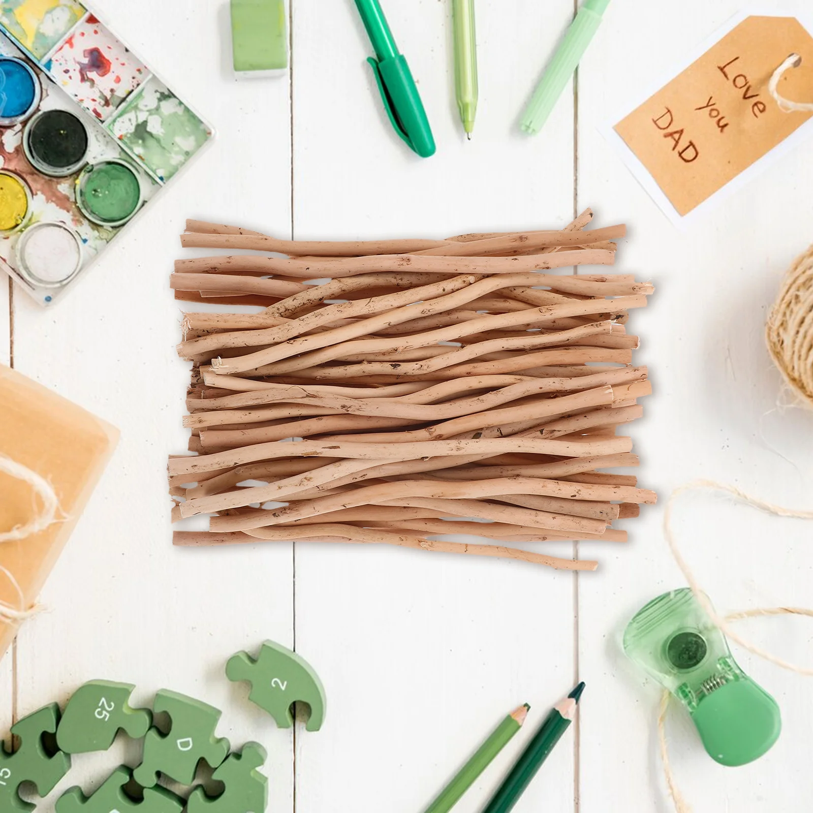 50 Pcs Natural Dry Branches Crafting Wood Supplies Diy Twigs for Crafts Sticks Embellishments ling Child
