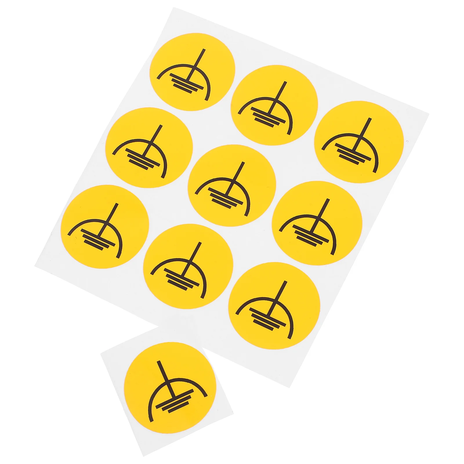 

10Pcs Grounding Warning Stickers Safety Decals Warning Labels for Electrical Machines Breaker Panel Ground Symbols Equipment