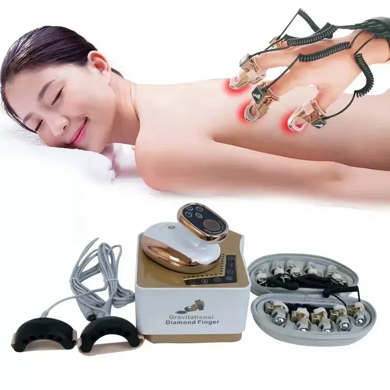 Hight Quality Gravitational Finger Face Lifting Body Massage Skin Tightening Microcurrent Golden Finger EMS Massage 2024 New