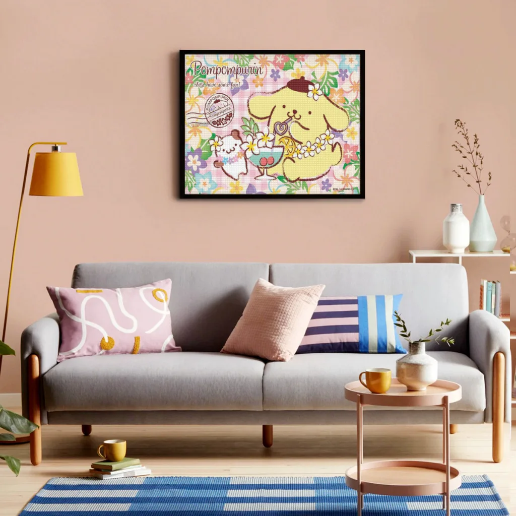 Cute Anime Sanrio Hello Kitty Kawaii Diamond Painting   5D Diamond Mosaic Suitable for Children DIY Gift Home Decor